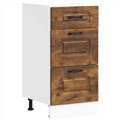 Keuken onderkast Kalmar bewerkt hout gerookt eikenkleurig Keuken onderkast Kalmar bewerkt hout gerookt eikenkleurig