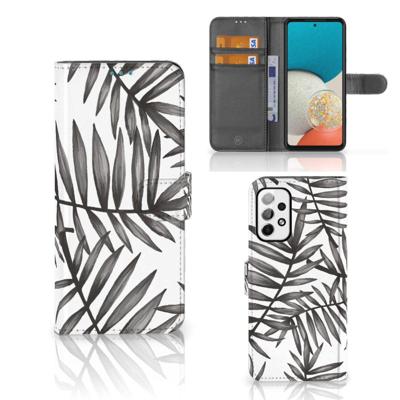 Samsung Galaxy A73 5G Hoesje Leaves Grey