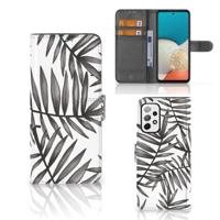 Samsung Galaxy A73 5G Hoesje Leaves Grey - thumbnail
