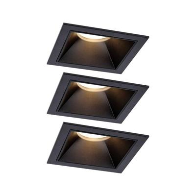Paulmann 93125 Cole LED-inbouwlamp Set van 3 stuks LED 18 W Zwart Paulmann 93125 Cole LED-inbouwlamp Set van 3 stuks LED 18 W Zwart