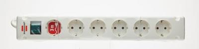 Brennenstuhl Bremounta Stekkerdoos 6-Voudig 3M Kabel Wit