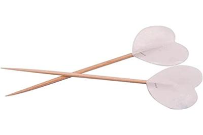 Prikkers witte hartjes - 50 stuks