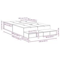 Opbergbedframe Sonoma Eiken 236.5 x 120 x 31.5 cm Bewerkt hout - thumbnail