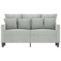 Tweezitsbank 120 cm fluweel lichtgrijs - thumbnail