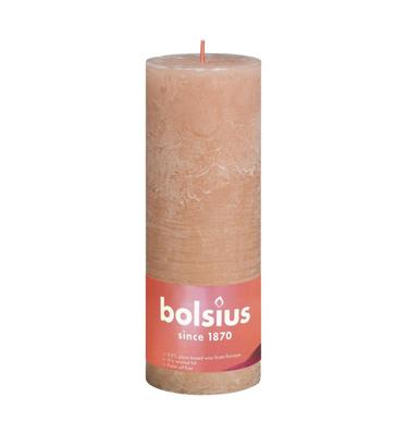 Bolsius rustiek stompkaars 190/68 roze Bolsius rustiek stompkaars 190/68 roze