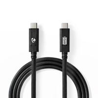 Nedis USB-Kabel | USB 3.2 Gen 2 | USB-C Male naar USB-C Male | 10 Gbps | 1 m | 1 stuks - CCGW64750BK10 CCGW64750BK10 - thumbnail
