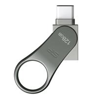 USB stick Silicon Power Mobile C80 Grijs Titanium 128 GB - thumbnail