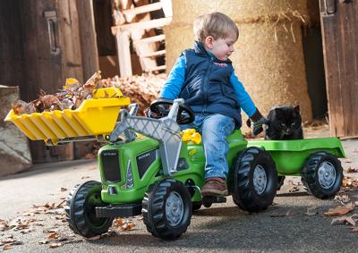 Rolly Toys traptractor RollyKiddy Futura groen/zwart