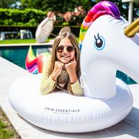 Swim Essentials Opblaasdier XXL 180 x 80 cm Eenhoorn wit - thumbnail