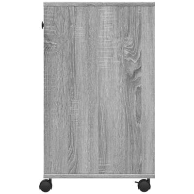 Printerkastje met wielen 60x40x68,5 cm grijs sonoma eikenkleur