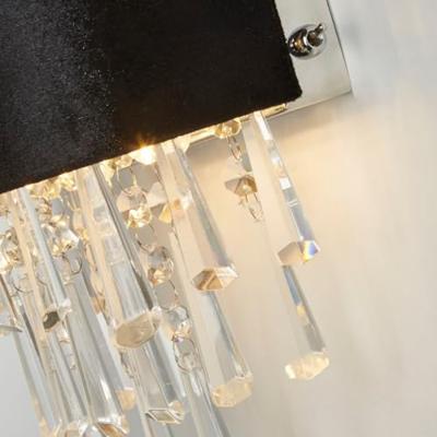 Searchlight WandlampGlamour zwart met chroom - 50818-2BK