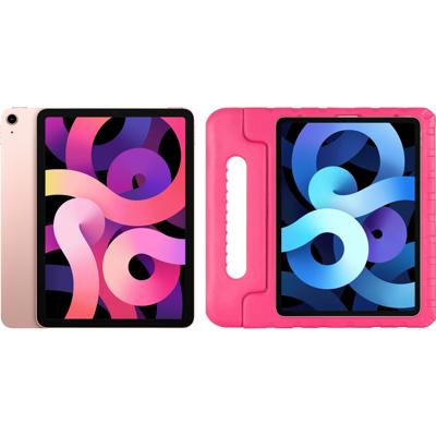 Apple iPad Air (2020) 10.9 inch 64 GB Wifi Roségoud + Just in Case Kinderhoes Roze