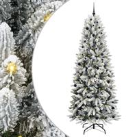 VidaXL Kunstkerstboom wit 240 cm pvc en plastic en staal en pe - thumbnail