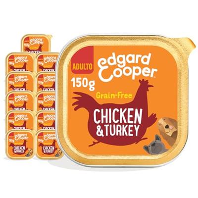 Edgard & Cooper Kip & Kalkoen hond natvoer kuipjes 11 x 150gr