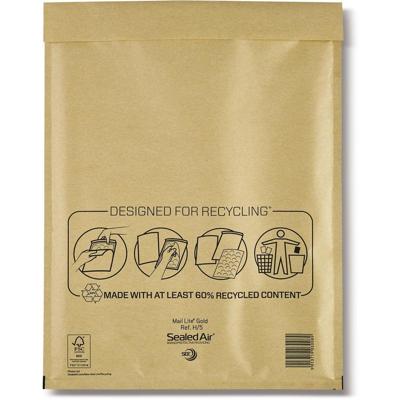 Mail Lite luchtkussenenveloppen, goud, H/5, 270 x 360 mm, doos van 50 stuks