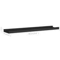 VidaXL Fotoplanken 2 st 60x9x3 cm mdf zwart - thumbnail