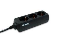 Equip 333280 3-outlet power strip, 1.1 m, 3 ac outlet(s) type f, black, ce, 220 - 240 v - thumbnail