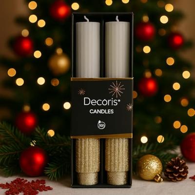 Dinerkaars Wol Wit Goud 26,5cm Ø2,8cm 2st