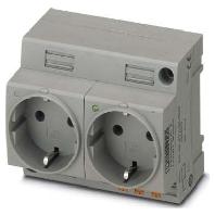 Phoenix Contact EO-CF/PT/LED/DUO Schakelkastcontactdoos Grijs 1 stuk(s) - thumbnail