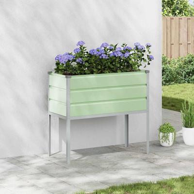 Plantenbak Pastelgroen 100 x 45 x 90 cm Gegalvaniseerd staal Plantenbak Pastelgroen 100 x 45 x 90 cm Gegalvaniseerd staal