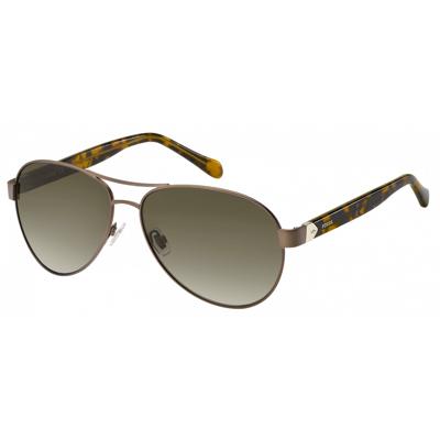 Fossil zonnebril 3079/S dames cat.3 piloot staal matbruin