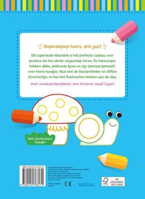 Kleurpret Voor Kleine Handjes Hoera, 3 Jaar!