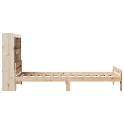 Bed met boekenkast zonder matras massief grenenhout 160x200 cm - thumbnail
