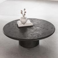 DTP Home Ronde Salontafel 'Silo' Betonlook, 100cm, kleur Zwart - thumbnail