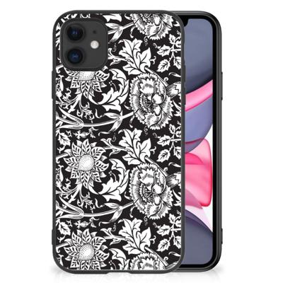 iPhone 11 Bloemen Hoesje Black Flowers