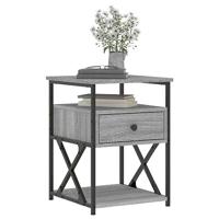 Nachtkastjes 2 st 40x42x55 cm bewerkt hout grijs sonoma eiken - thumbnail