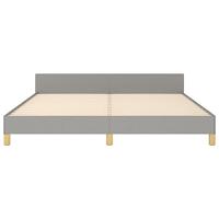 Bedframe zonder matras stof lichtgrijs 160x200 cm - thumbnail