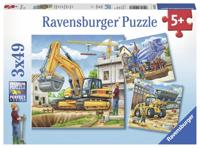 Ravensburger - grote bouwvoertuigen 3x49st. - thumbnail