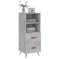 Dressoir 34,5x34x90 cm bewerkt hout betongrijs - thumbnail