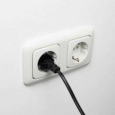 ACT Netsnoer Euro male - C7 female (haaks links/rechts) zwart 3 m