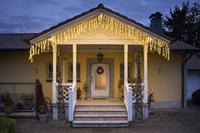 Konstsmide 3365-600 Deurkrans met verlichting Krans Warmwit LED Bruin - thumbnail