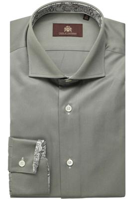 Circle of Gentlemen Overhemd Deven Groen Paisley Contrast Slim Fit