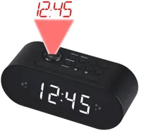 Enzo Denver Wekkerradio met projectie LED zwart - 8140220 - thumbnail