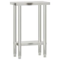 Keukenwerktafel 55x30x85 cm roestvrij staal - thumbnail