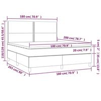 Boxspring met matras fluweel donkergroen 180x200 cm - thumbnail