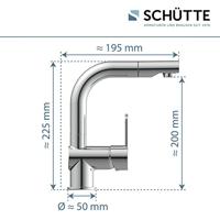 Wastafelkraan Schutte London Mengkraan Uittrekbare Uitloop Eéngreeps Met Click Waste Chroom - thumbnail