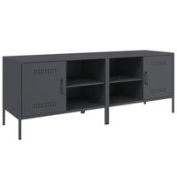 Tv-meubelen 2 st 68x39x50,5 cm staal antracietkleurig - thumbnail