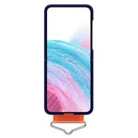 Lunso - Samsung Galaxy Z Flip5 - Hoes met band - Blauw/Oranje - thumbnail