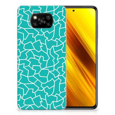 Xiaomi Poco X3 | Poco X3 Pro | Hoesje maken | Cracks Blue