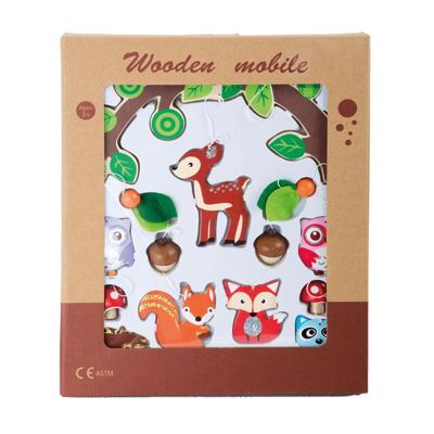 Houten mobiel - Dieren uit het bos Houten mobiel - Dieren uit het bos