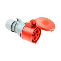 Plug-in basis Solera 903142a CETAC Met deksel Rood IP44 16 A Lucht - thumbnail