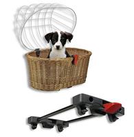 RIXEN & KAUL dierenmand, achterop "doggy basket" rear animal basket r&k "doggy basket" wicker - thumbnail