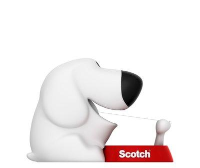 Scotch plakbandafroller hond