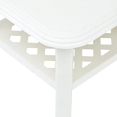 Salontafel 90x60x46 cm kunststof wit Salontafel 90x60x46 cm kunststof wit