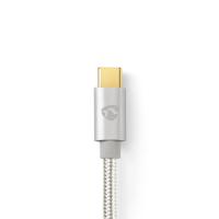 Nedis USB 3.1 Gen 1 5Gbps 60W USB Type-C 2m Zilver - thumbnail