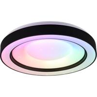 LED Plafondlamp 22W - RGBW - Dimbaar - Mat Zwart - Met Afstandsbediening - thumbnail